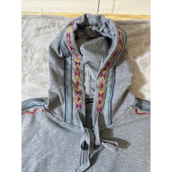 Women’s Driftwood Voyager Way Hoodie Aztec Embroidered Gray Size Small - Picture 9 of 13